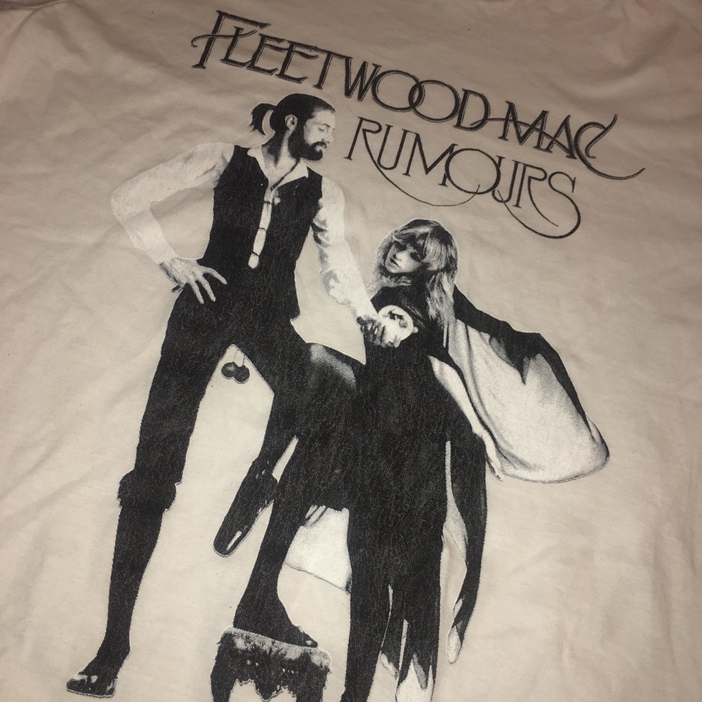 Fleetwood Mac mens tshirt (color white, size medium)